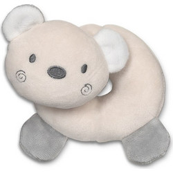 Lorelli Donut Bear Beige Υφασμάτινη Κουδουνίστρα Κρίκος για Νεογέννητα