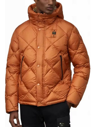 Blauer Ανδρικό Μπουφάν Χειμωνιάτικο Puffer Πορτοκαλί 23WBLUC03115