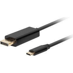 Lanberg Καλώδιο DisplayPort 1.2 to USB-C Male 1m Black CA-CMDP-10CU-0010-BK