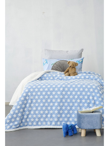 Palamaiki Παιδική Κουβέρτα Fleece Microfiber Cobi 160x220 Γαλάζια