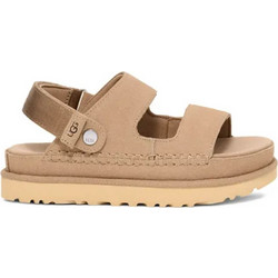 UGG Goldenstar Glide Δερμάτινα Γυναικεία Σανδάλια Μπεζ 1167399-SAN