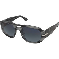 Persol PO3373S 1192/S3 Ανδρικά Γυαλιά Ηλίου Μάσκα Κοκάλινα Μαύρα με Μαύρο Φακό