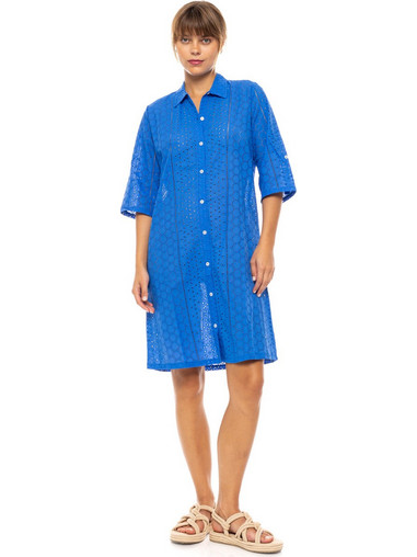 Pink Label Γυναικείο Φόρεμα Παραλίας Κοντό Royal Blue BN-303
