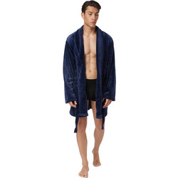 Galaxy Χειμωνιάτικη Ανδρική Ρόμπα Fleece Navy Μπλε 850-20