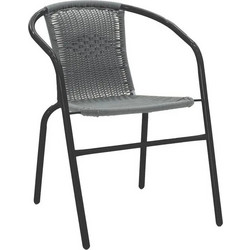 PoliHome Blake Πολυθρόνα Κήπου Rattan Γκρι 162860639