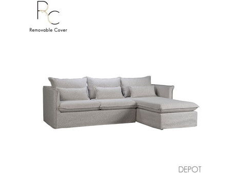 Liberta Proud Γωνιακός Καναπές Δεξιά Γωνία Γκρι 258x180x90cm 71-0233