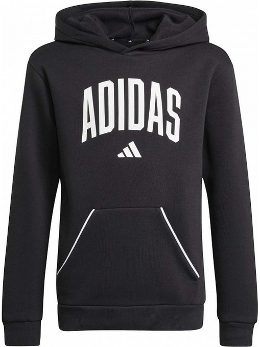 Adidas Παιδικό Φούτερ με Κουκούλα Μαύρο JM1536