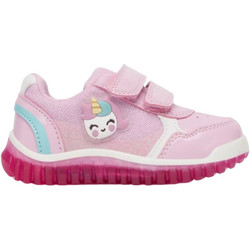 Geox Lightyloo Παιδικά Sneakers με Φωτάκια Ροζ Φούξια B5661A002ASC8004