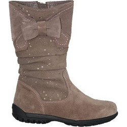 Geox Παιδικές Μπότες Καφέ Suede με Φερμουάρ & Σκρατς J6415F0QM22C9006