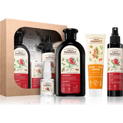 Green Pharmacy Argan Oil & Pomegranate Σετ Θεραπείας Μαλλιών Leave In Conditioner 150ml + Serum 30ml + Σαμπουάν 350ml + Argan Hand Cream 100ml