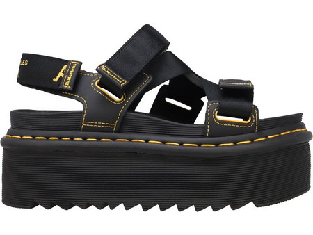 Dr. Martens Καλοκαιρινές Γυναικείες Πλατφόρμες Ψηλές Μαύρες 27351001