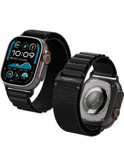 Spigen WBF1 Λουράκι Υφασμάτινο Black (Apple Watch 44 / 45 / 46 / 49mm)
