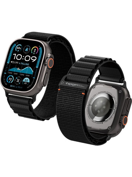Spigen WBF1 Λουράκι Υφασμάτινο Black (Apple Watch 44 / 45 / 46 / 49mm)