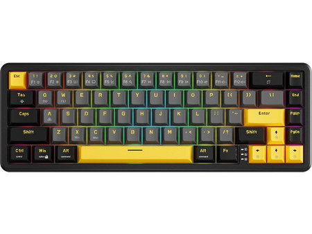 Marvo KG964 Μηχανικό Gaming Πληκτρολόγιο 65% με Magnetic Διακόπτες RGB Grey Black