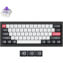 Keychron Q4 HE QMK Ασύρματο Μηχανικό Gaming Πληκτρολόγιο 60% με Gateron Double-Rail Magnetic Nebula Διακόπτες RGB Black