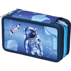 Herlitz Cosmic Explorer Κασετίνα Γεμάτη με 3 Θήκες Μπλε 50049295