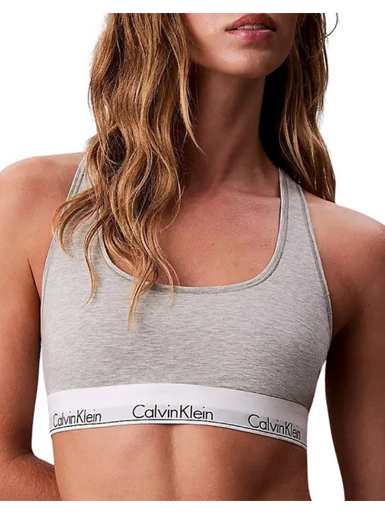 Calvin Klein Μπουστάκι χωρίς Μπανέλα Γκρι LV00QF8493-P7A