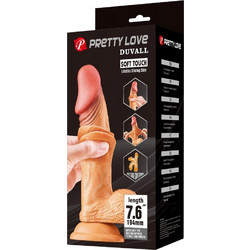 Pretty Love Duvall Ρεαλιστικό Dildo με Βεντούζα & Όρχεις 19.4cm Flesh