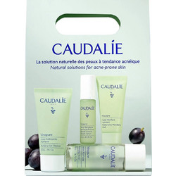 Caudalie Vinopure Purifying Gel Cleanser 30ml + Purifying Toner 50ml + Blemish Control Salicylic Serum 10ml + Moisturizing Mattifying Fluid 15ml