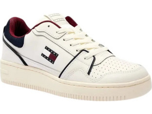 Tommy Jeans Retro Basket Ανδρικά Sneakers Εκρού EM0EM01612-0GZ