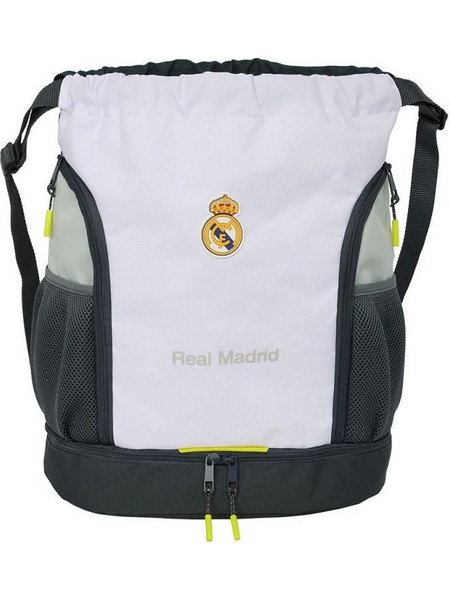 Safta Real Madrid Παιδική Τσάντα Πλάτης Γυμναστηρίου Λευκή 612554197