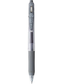 Zebra Sarasa Clip Στυλό Gel 0.5mm Γκρι ZB-35131