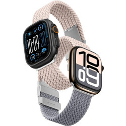 AMAZINGTHING Blend 2-pack Λουράκι Υφασμάτινο Pink Grey / Pink (Apple Watch 45 / 46 / 49mm)