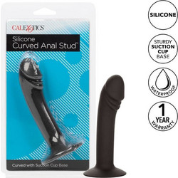 CalExotics Silicone Curved Anal Stud Πρωκτικό Dildo Μαύρο D-233071