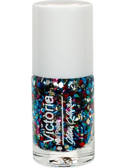 Victoria Beauty Χρωματιστό Κομφετί Gloss Βερνίκι Νυχιών Μακράς Διαρκείας 6ml