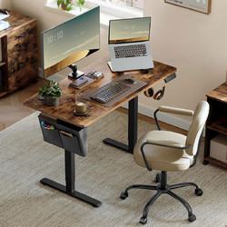 Songmics Γραφείο Ξύλινο Ρυθμιζόμενο Ύψος 120x60x120cm LSD132KD02