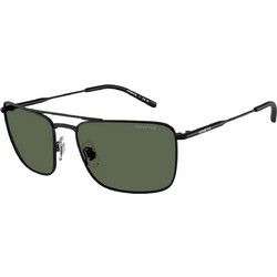 Arnette AN3088 73771 Ανδρικά Γυαλιά Ηλίου Τετράγωνα Μεταλλικά Μαύρα με Πράσινο Φακό