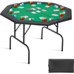 Vevor Τραπέζι Poker 8 Ατόμων με Ποτηροθήκες 126x126x75cm