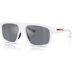 Prada PSB02S AAI40A Ανδρικά Γυαλιά Ηλίου Aviator Κοκάλινα Λευκά με Μαύρο Φακό