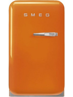 Smeg FAB5LOR6 Retro Μονόπορτο Ψυγείο 34lt Υ72.5xΠ40.4xΒ50cm Πορτοκαλί