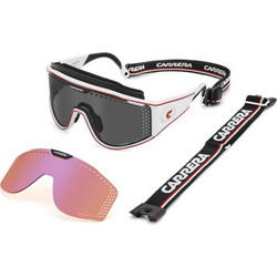 Carrera TRANSFORMA 6HT/IR99 Ανδρικά Γυαλιά Ηλίου Μάσκα Κοκάλινα Λευκά με Μαύρο Φακό