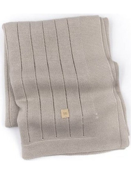 Bamboom Κουβέρτα Αγκαλιάς Πλεκτή 75x100 Stripes Camel 33