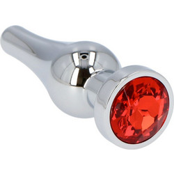 Toyz4lovers Ace of Spades Πρωκτική Σφήνα Diamond Plug 10cm Ασημί Κόκκινη