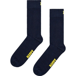 Happy Socks Solid Ανδρικές Κάλτσες Ψηλές Navy Μπλε P001122-1000