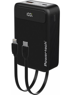 Powertech PT-1504 Power Bank 20000mAh 22.5W με Θύρα USB-A & Θύρα USB-C Quick Charge 4.0 & Power Delivery Black