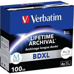Verbatim Lifetime Archival Εγγράψιμα BDXL 4x 100GB 5τμχ