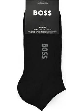 Hugo Boss Ανδρικές Κάλτσες Κοντές Μαύρες 2Pack 50538188-001