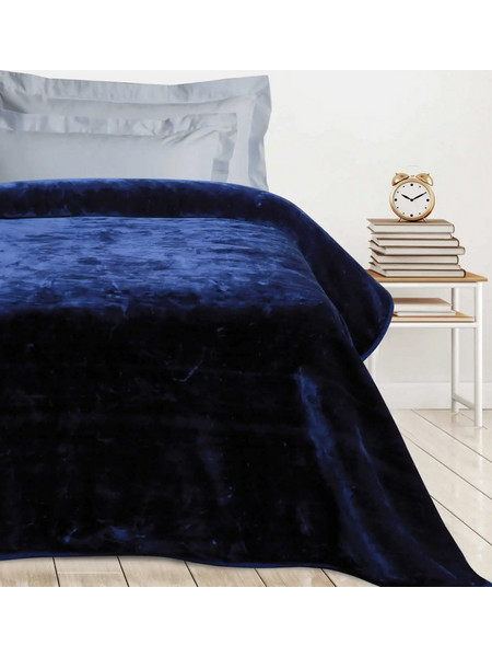Das Home 0292 Παιδική Κουβέρτα Βελουτέ 160x220 Navy Μπλε