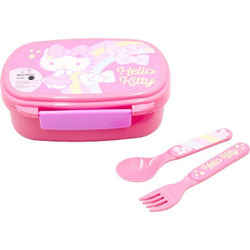Gim Hello Kitty Πλαστικό Παιδικό Σετ Δοχείο Φαγητού Ροζ