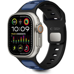 Tech-Protect IconBand Line Λουράκι Σιλικόνης Black / Navy (Apple Watch 42 / 44 / 45 / 49mm)