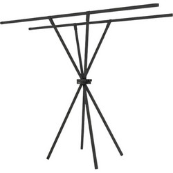 YH9912A 114296 Black Πτυσσόμενη Απλώστρα Ρούχων Δαπέδου Μεταλλική