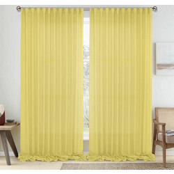 Lino Home Κουρτίνα Παραθύρου με Τρέσα 150x295 1010 Lime