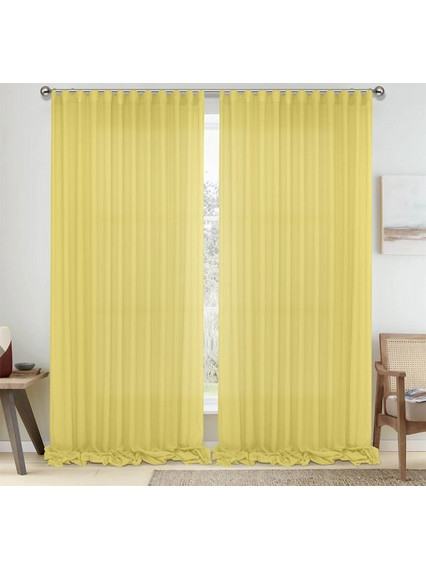 Lino Home Κουρτίνα Παραθύρου με Τρέσα 150x295 1010 Lime