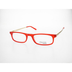 Celeste 5114F BX07 Γυναικείος Σκελετός Γυαλιών Οράσεως Κοκάλινος Μεταλλικός Χρυσός Κόκκινος
