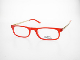 Celeste 5114F BX07 Γυναικείος Σκελετός Γυαλιών Οράσεως Κοκάλινος Μεταλλικός Χρυσός Κόκκινος