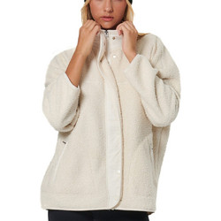 Body Action Γυναικεία Ζακέτα Fleece Μακριά με Φερμουάρ Εκρού 071530